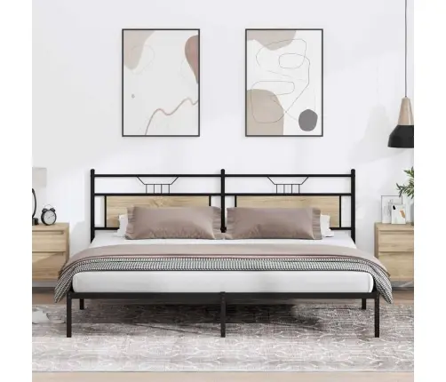 Voodiraam Ilma Madratsita, Sonoma Tamm, 193X201 cm Tehispuit