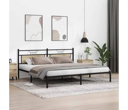 Voodiraam Ilma Madratsita, Sonoma Tamm, 200X200 cm Tehispuit