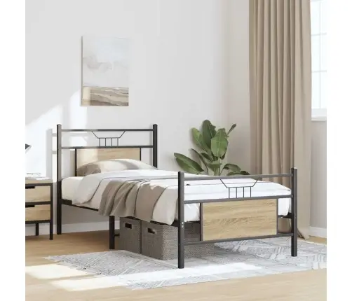 Lovos Rėmas Be Čiužinio, Sonoma, 75X190cm Apdirbta Mediena