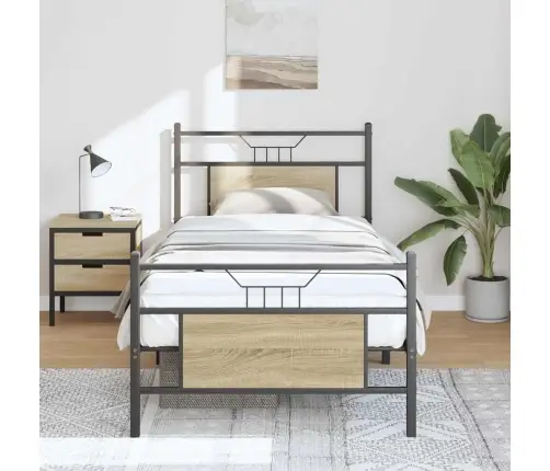 Peatsiga Voodiraam, Ilma Madratsita, Sonoma Tamm 90X190 Cm