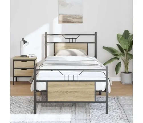 Gulta Bez Matrača, Ozolkoka, 90X200 Cm, Inženierijas Koks Vidaxl