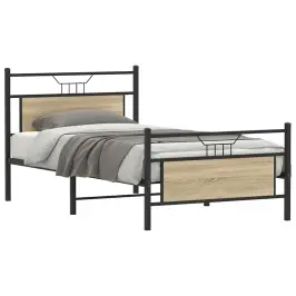 Peatsiga Voodiraam, Ilma Madratsita, Sonoma Tamm 100X190Cm Peatsiga Voodiraam, Ilma Madratsita, Sonoma Tamm 100X190Cm