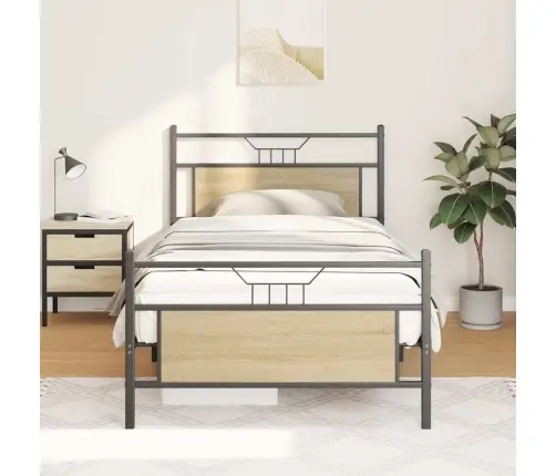 Peatsiga Voodiraam, Ilma Madratsita, Sonoma Tamm 100X200Cm