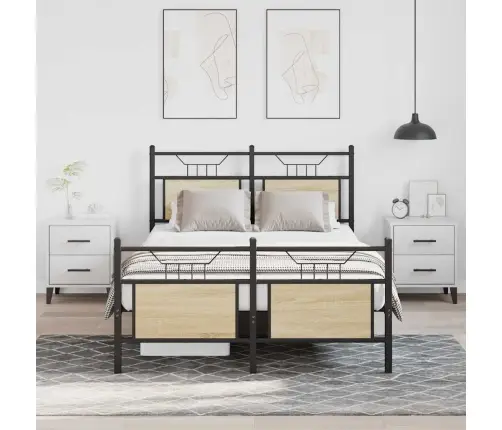 Peatsiga Voodiraam, Ilma Madratsita, Sonoma Tamm 120X190Cm