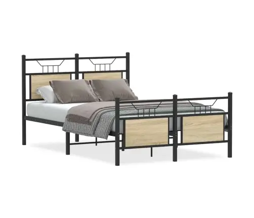 Gulta Bez Matrača, Ozolkoka, 120X200 Cm, Inženierijas Koks Vidaxl