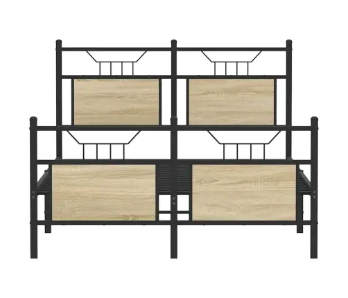 Gulta Bez Matrača, Ozolkoka, 120X200 Cm, Inženierijas Koks Vidaxl