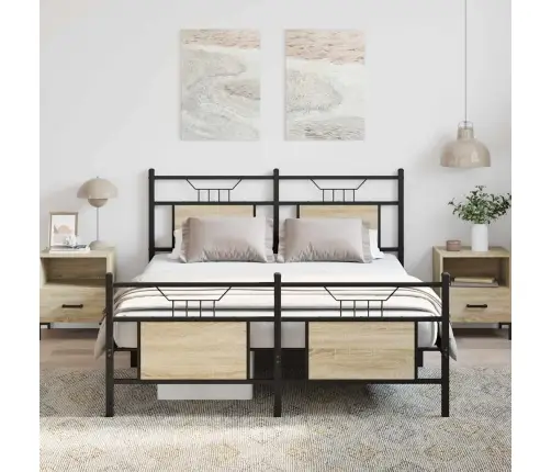 Lovos Rėmas Be Čiužinio, Sonoma, 137X190cm Apdirbta Mediena