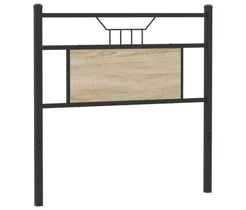 Galvgalis, Ozolkoka Krāsa, 90 Cm, Inženierijas Koks, Tērauds Vidaxl Galvgalis, Ozolkoka Krāsa, 90 Cm, Inženierijas Koks, Tērauds Vidaxl