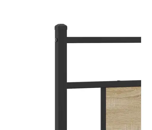 Galvgalis, Ozolkoka Krāsa, 90 Cm, Inženierijas Koks, Tērauds Vidaxl Galvgalis, Ozolkoka Krāsa, 90 Cm, Inženierijas Koks, Tērauds Vidaxl