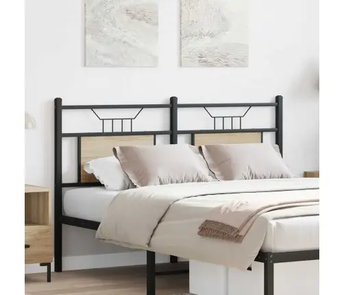 Galvgalis, Ozolkoka Krāsa, 137 Cm, Inženierijas Koks, Tērauds Vidaxl