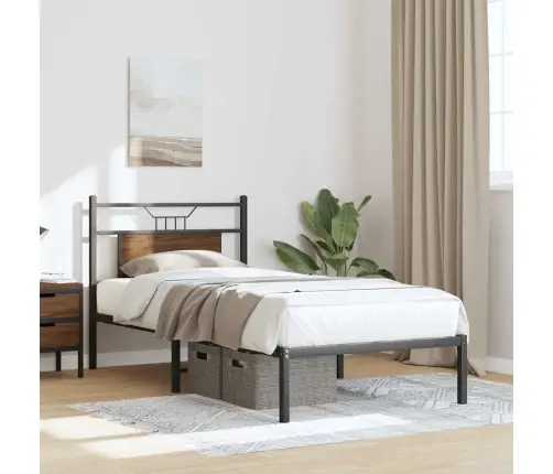 Gulta Bez Matrača, Brūna Ozola, 75X190 Cm, Inženierijas Koks Vidaxl Gulta Bez Matrača, Brūna Ozola, 75X190 Cm, Inženierijas Koks Vidaxl