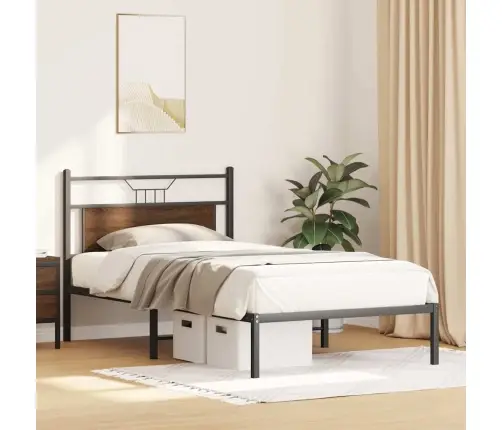 Voodiraam Ilma Madratsita, Pruun Tamm, 107X203 cm Tehispuit Voodiraam Ilma Madratsita, Pruun Tamm, 107X203 cm Tehispuit