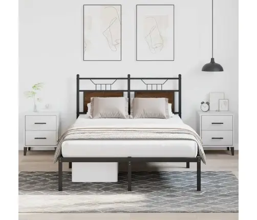 Gulta Bez Matrača, Brūna Ozola, 120X190 Cm, Inženierijas Koks Vidaxl