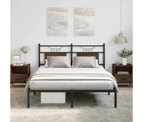 Voodiraam Ilma Madratsita Pruun Tamm 150X200 Cm Tehispuit