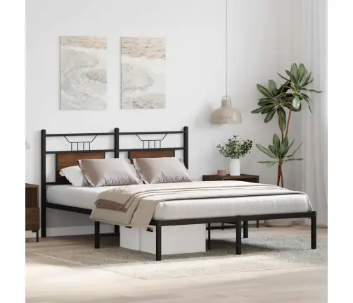 Voodiraam Ilma Madratsita Pruun Tamm 150X200 Cm Tehispuit