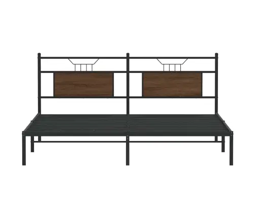 Gultas Rāmis Bez Matrača, Brūns, 183X203 Cm, Inženierijas Koks Vidaxl