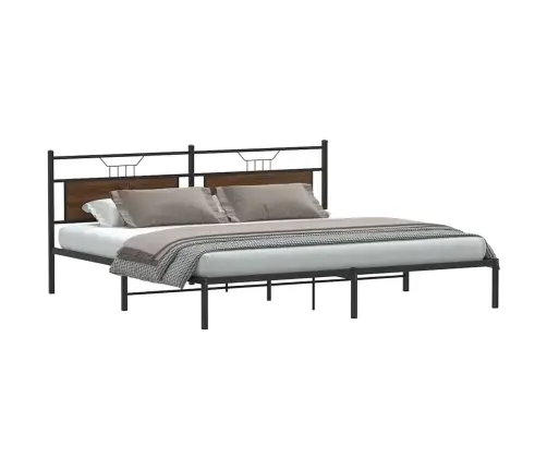 Lovos Rėmas Be Čiužinio Rudas Ąžuolas 193X201 Cm