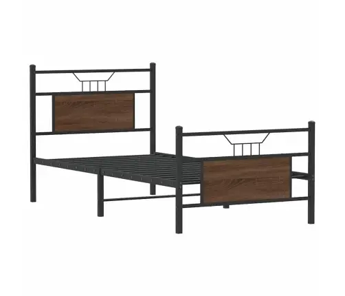 Gulta Bez Matrača, Brūna Ozola, 75X190 Cm, Inženierijas Koks Vidaxl