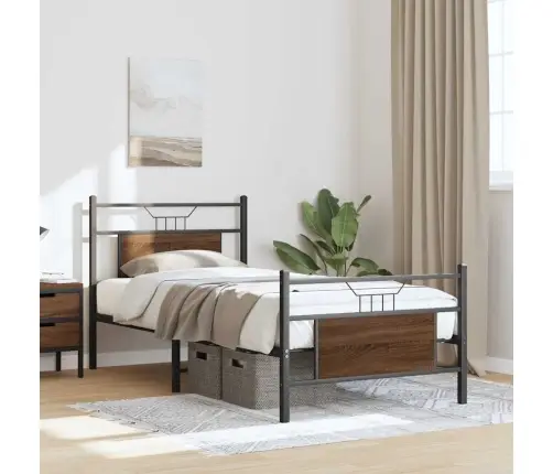 Gulta Bez Matrača, Brūna Ozola, 75X190 Cm, Inženierijas Koks Vidaxl