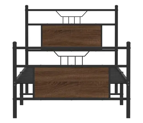 Gulta Bez Matrača, Brūna Ozola, 75X190 Cm, Inženierijas Koks Vidaxl