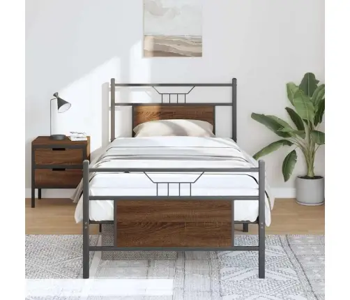 Gulta Bez Matrača, Brūna Ozola, 80X200 Cm, Inženierijas Koks Vidaxl