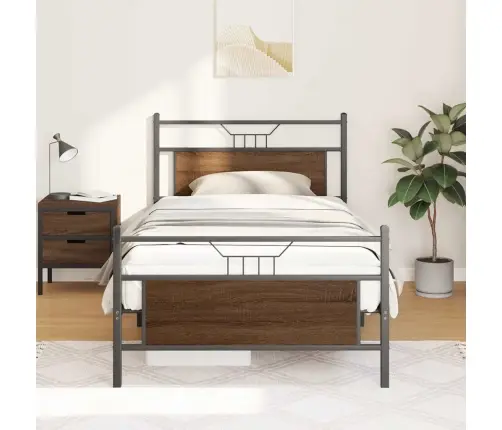 Peatsiga Voodiraam, Ilma Madratsita, Pruun Tamm 100X200Cm