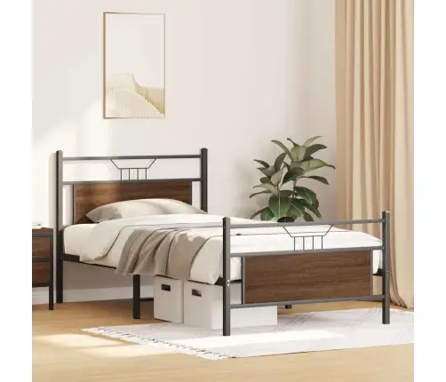 Peatsiga Voodiraam, Ilma Madratsita, Pruun Tamm 100X200Cm