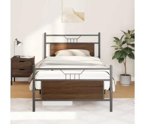 Voodiraam Ilma Madratsita, Pruun Tamm, 107X203 cm Tehispuit