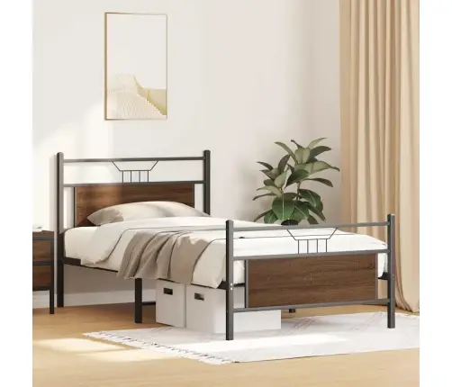 Voodiraam Ilma Madratsita, Pruun Tamm, 107X203 cm Tehispuit