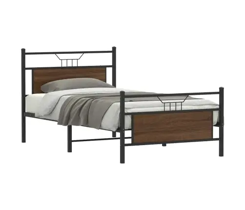 Voodiraam Ilma Madratsita, Pruun Tamm, 107X203 cm Tehispuit