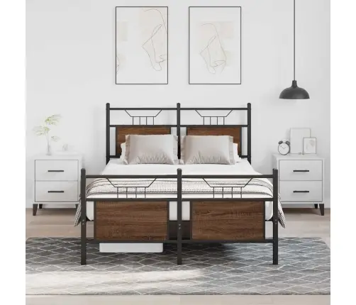 Gulta Bez Matrača, Brūna Ozola, 120X200 Cm, Inženierijas Koks Vidaxl