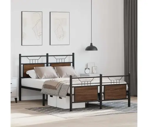 Gulta Bez Matrača, Brūna Ozola, 120X200 Cm, Inženierijas Koks Vidaxl