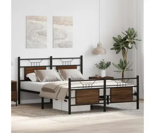 Gulta Bez Matrača, Brūna Ozola, 137X190 Cm, Inženierijas Koks Vidaxl