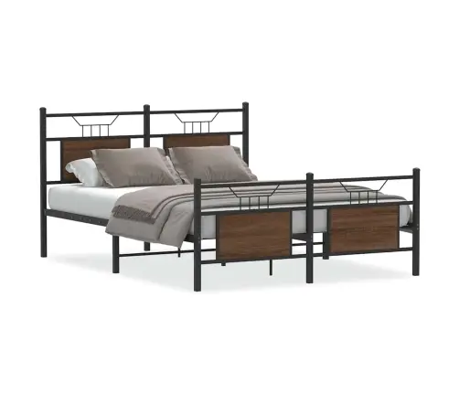 Voodiraam Ilma Madratsita Pruun Tamm 140X190 Cm Tehispuit