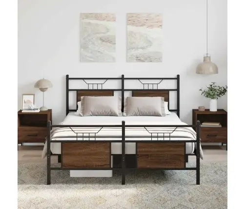 Voodiraam Ilma Madratsita Pruun Tamm 150X200 Cm Tehispuit