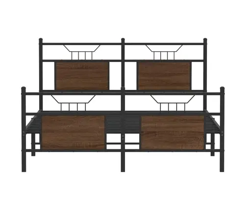 Voodiraam Ilma Madratsita Pruun Tamm 150X200 Cm Tehispuit