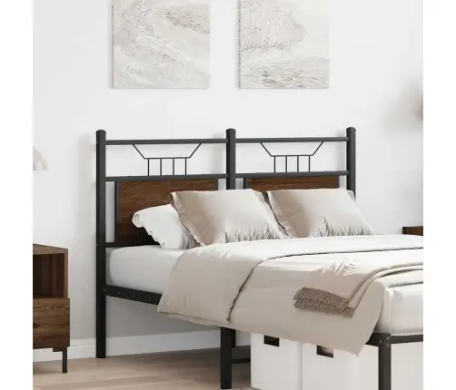 Vahetatav Voodipeats Pruun Tamm 120 Cm Tehispuit Ja Teras