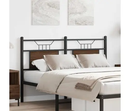 Galvūgalis, Ruda Ąžuolo Spalvos, 150cm Mediena Ir Plienas Galvūgalis, Ruda Ąžuolo Spalvos, 150cm Mediena Ir Plienas