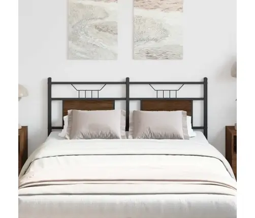 Galvūgalis, Ruda Ąžuolo Spalvos, 150cm Mediena Ir Plienas Galvūgalis, Ruda Ąžuolo Spalvos, 150cm Mediena Ir Plienas