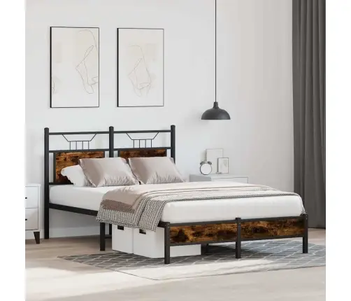 Peatsiga Voodiraam, Ilma Madratsita, Suitsutatud Tamm 120X200Cm