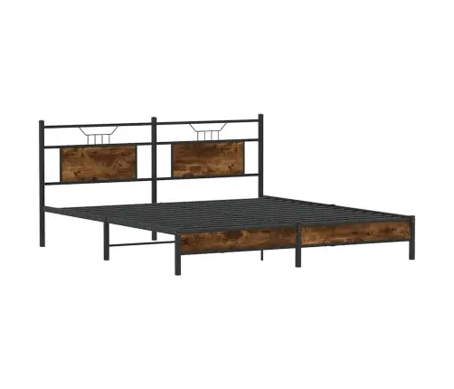 Voodiraam Ilma Madratsita Suitsutatud Tamm 183X203 Cm Tehispuit