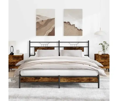 Voodiraam Ilma Madratsita Suitsutatud Tamm 183X203 Cm Tehispuit