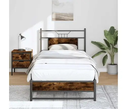 Lovos Rėmas Be Čiužinio, Dūminis, 90X200cm Apdirbta Mediena