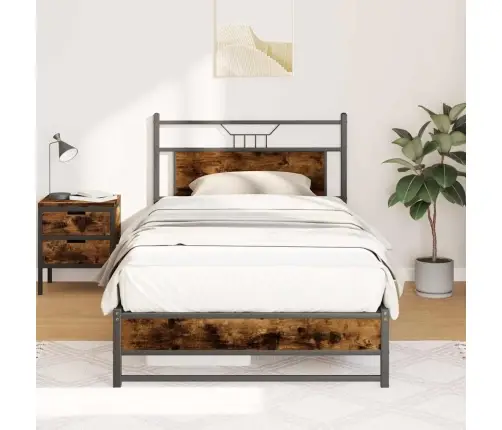 Lovos Rėmas Be Čiužinio, Dūminis, 100X200cm Apdirbta Mediena