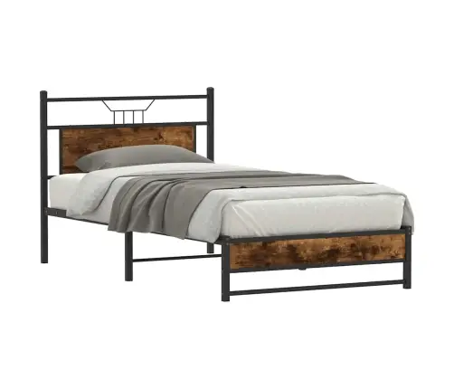 Voodiraam Ilma Madratsita Suitsutatud Tamm 107X203 Cm Tehispuit