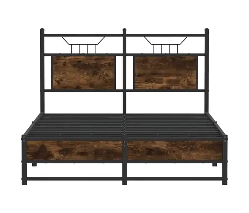 Peatsiga Voodiraam, Ilma Madratsita, Suitsutatud Tamm 120X190Cm