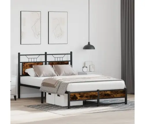 Peatsiga Voodiraam, Ilma Madratsita, Suitsutatud Tamm 120X200Cm