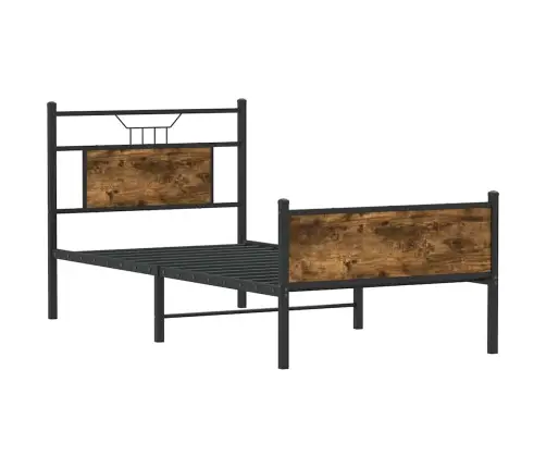 Peatsiga Voodiraam, Ilma Madratsita, Suitsutatud Tamm 90X190 Cm