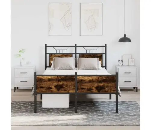 Gulta Bez Matrača, Ozolkoka, 120X200 Cm, Inženierijas Koks Vidaxl