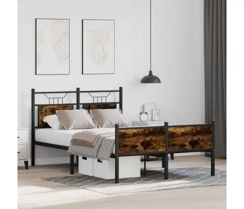 Gulta Bez Matrača, Ozolkoka, 120X200 Cm, Inženierijas Koks Vidaxl